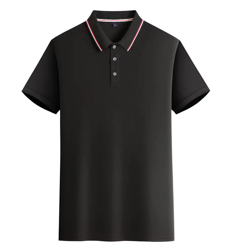 2025 Solid Color Polo Shirt Women Men Business Polo Collar Short sleeve Top Summer Casual Office Breathable T-shirt for Men