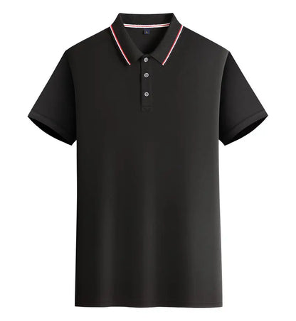 2025 Solid Color Polo Shirt Women Men Business Polo Collar Short sleeve Top Summer Casual Office Breathable T-shirt for Men