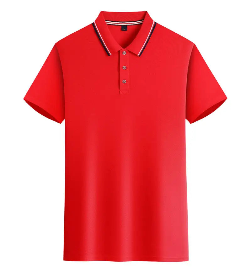 2025 Solid Color Polo Shirt Women Men Business Polo Collar Short sleeve Top Summer Casual Office Breathable T-shirt for Men