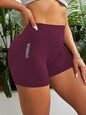 Women High Waist Butt Lift Sports Short Pants High Stretch Qyuick-Drying Breathable Yoga Shorts Athletic Tights