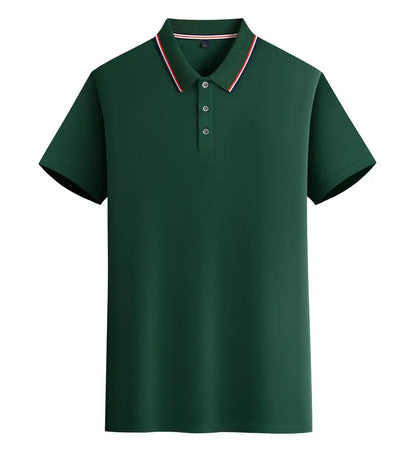2025 Solid Color Polo Shirt Women Men Business Polo Collar Short sleeve Top Summer Casual Office Breathable T-shirt for Men