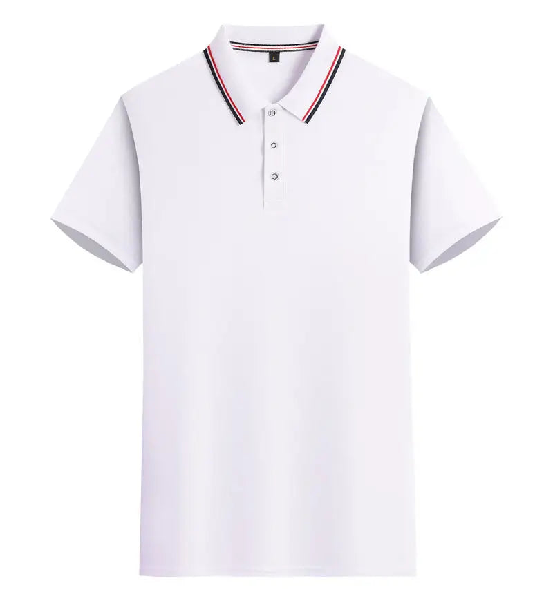 2025 Solid Color Polo Shirt Women Men Business Polo Collar Short sleeve Top Summer Casual Office Breathable T-shirt for Men
