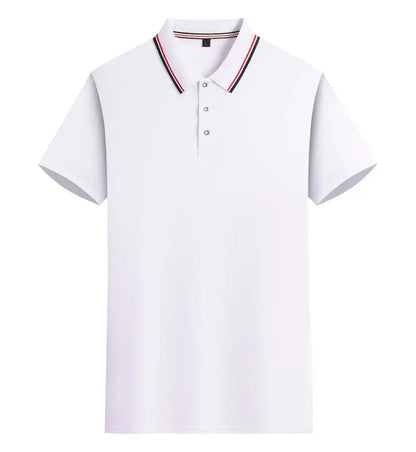 2025 Solid Color Polo Shirt Women Men Business Polo Collar Short sleeve Top Summer Casual Office Breathable T-shirt for Men