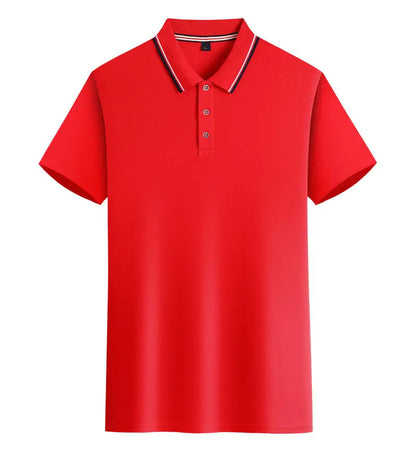2025 Solid Color Polo Shirt Women Men Business Polo Collar Short sleeve Top Summer Casual Office Breathable T-shirt for Men