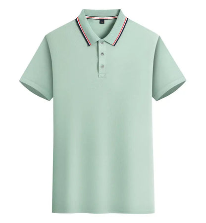 2025 Solid Color Polo Shirt Women Men Business Polo Collar Short sleeve Top Summer Casual Office Breathable T-shirt for Men