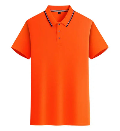 2025 Solid Color Polo Shirt Women Men Business Polo Collar Short sleeve Top Summer Casual Office Breathable T-shirt for Men
