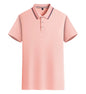 2025 Solid Color Polo Shirt Women Men Business Polo Collar Short sleeve Top Summer Casual Office Breathable T-shirt for Men