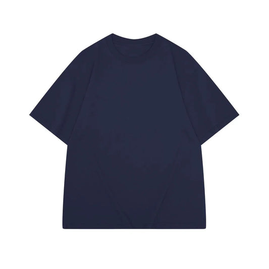 Sycpman 300grams 10.58oz Oversized Loose Heavy Weight Cotton Solid Color Drop Shoulder Short Sleeve T-shirt Men for Summer