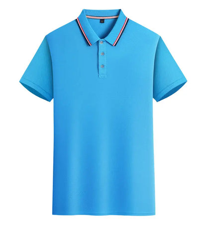 2025 Solid Color Polo Shirt Women Men Business Polo Collar Short sleeve Top Summer Casual Office Breathable T-shirt for Men
