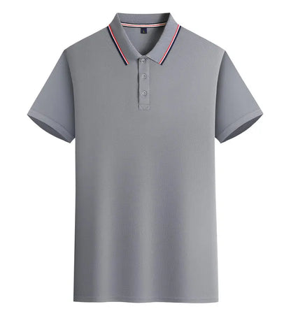 2025 Solid Color Polo Shirt Women Men Business Polo Collar Short sleeve Top Summer Casual Office Breathable T-shirt for Men